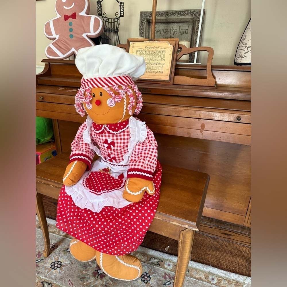Rare Vintage 4 Feet Tall Gingerbread Man Holiday Decor